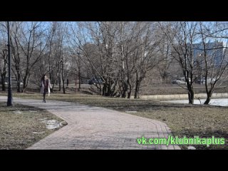 jeny smith runs around the park in the spring and airs out her sexy charms. big ass milf