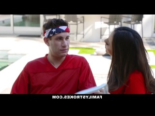 lucky guy fucks milf and her daughter during independence day celebration