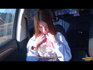 the dude put the russian student in the car and got a deep blowjob from her